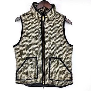 J. Crew Down Quilted Puffer Zip Front Vest